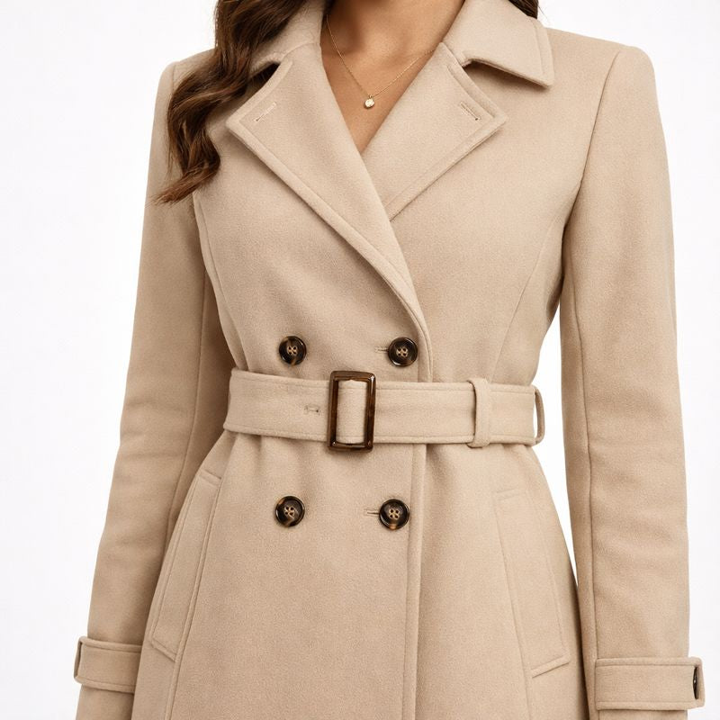 Dames Manteljas Beige