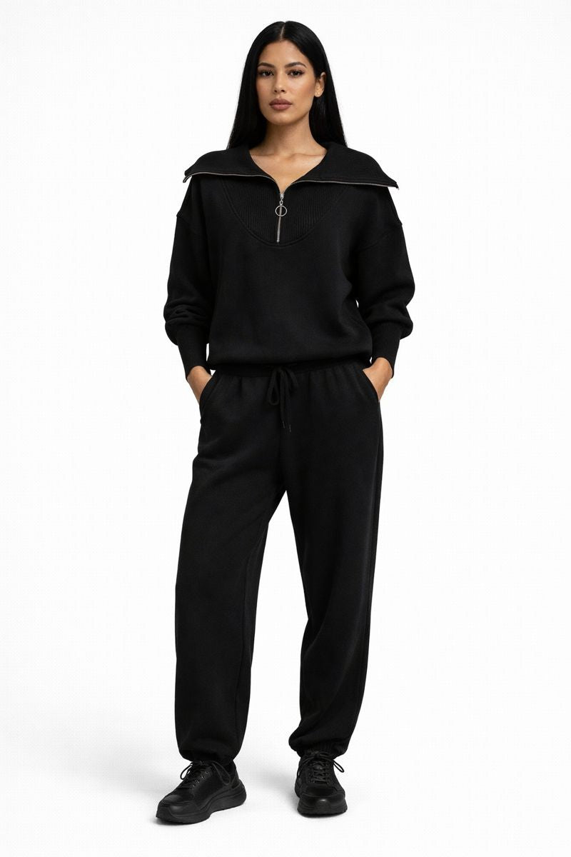 Dames Lounge Set Zwart