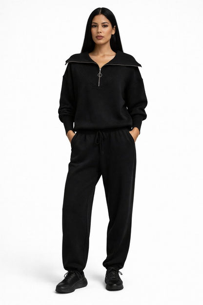 Dames Lounge Set Zwart