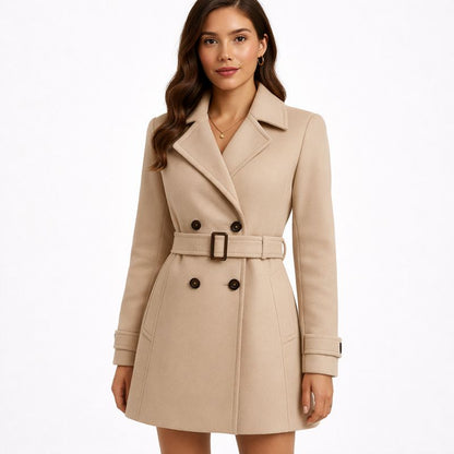 Dames Manteljas Beige