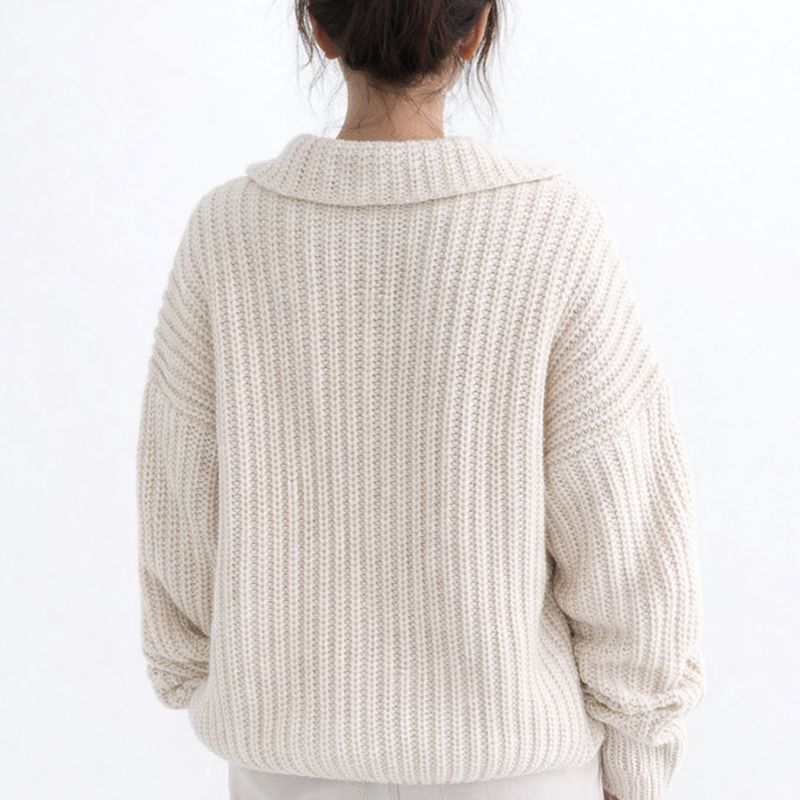 Gebreide Sweater Dames Champagne