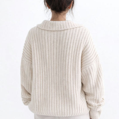 Gebreide Sweater Dames Champagne