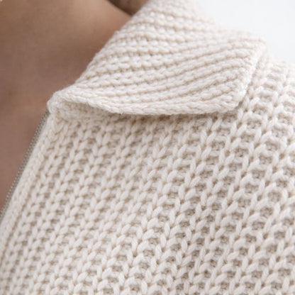 Gebreide Sweater Dames Champagne