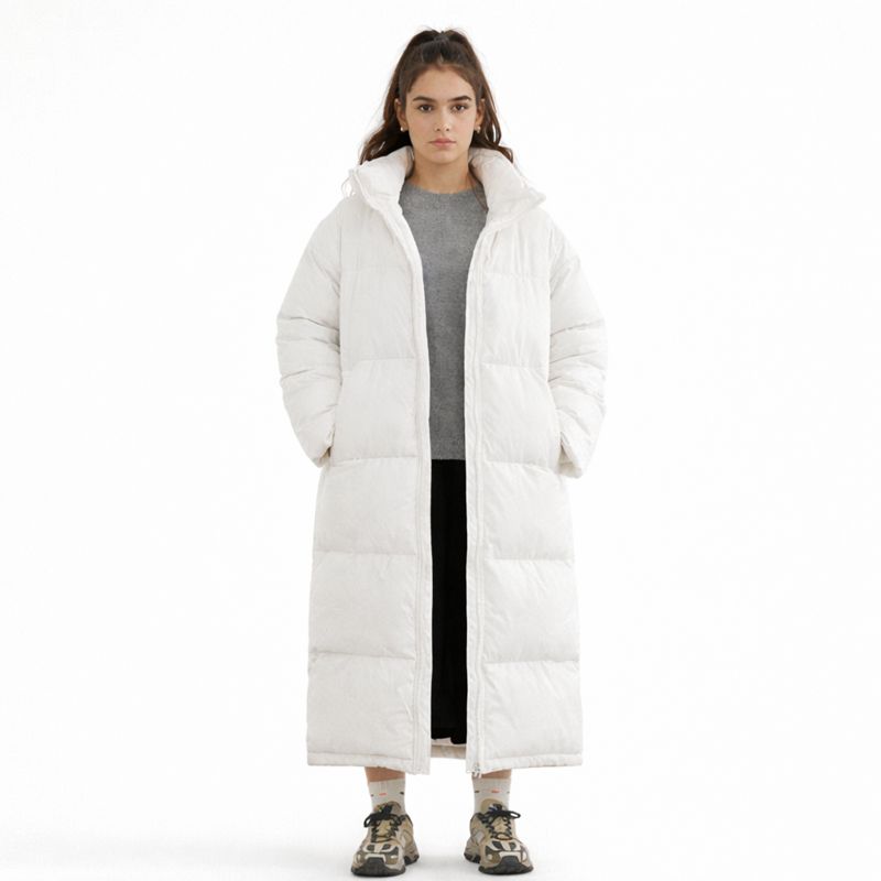 Lange Winterjas voor Dames Wit