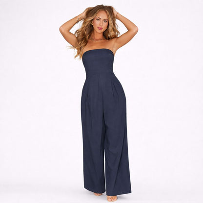 Strapless Jumpsuit Dames Navy blauw