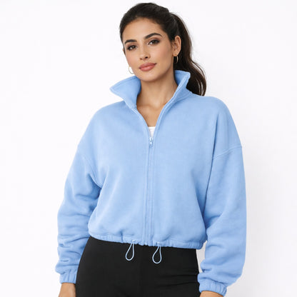 Oversized Dames Fleece Sweater Lichtblauw