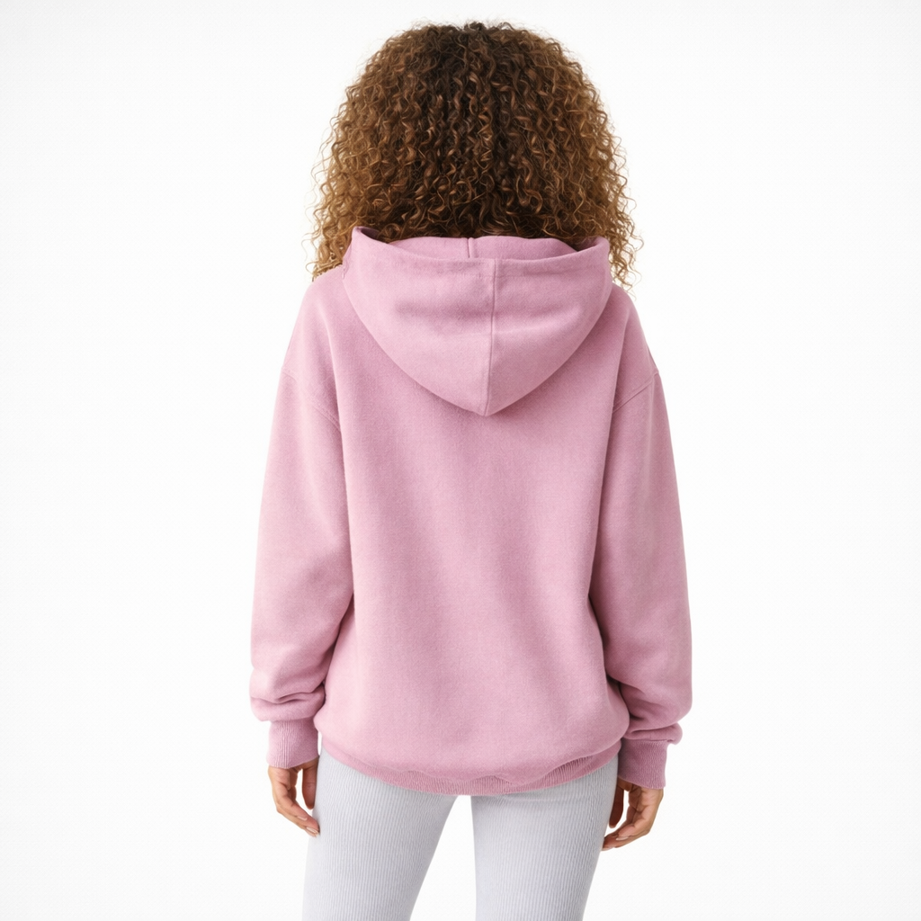 Oversized Fleece Hoodie Dames Roze