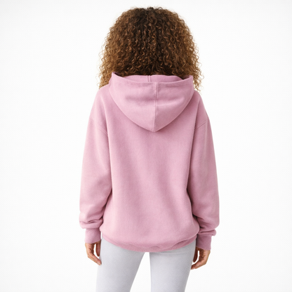 Oversized Fleece Hoodie Dames Roze