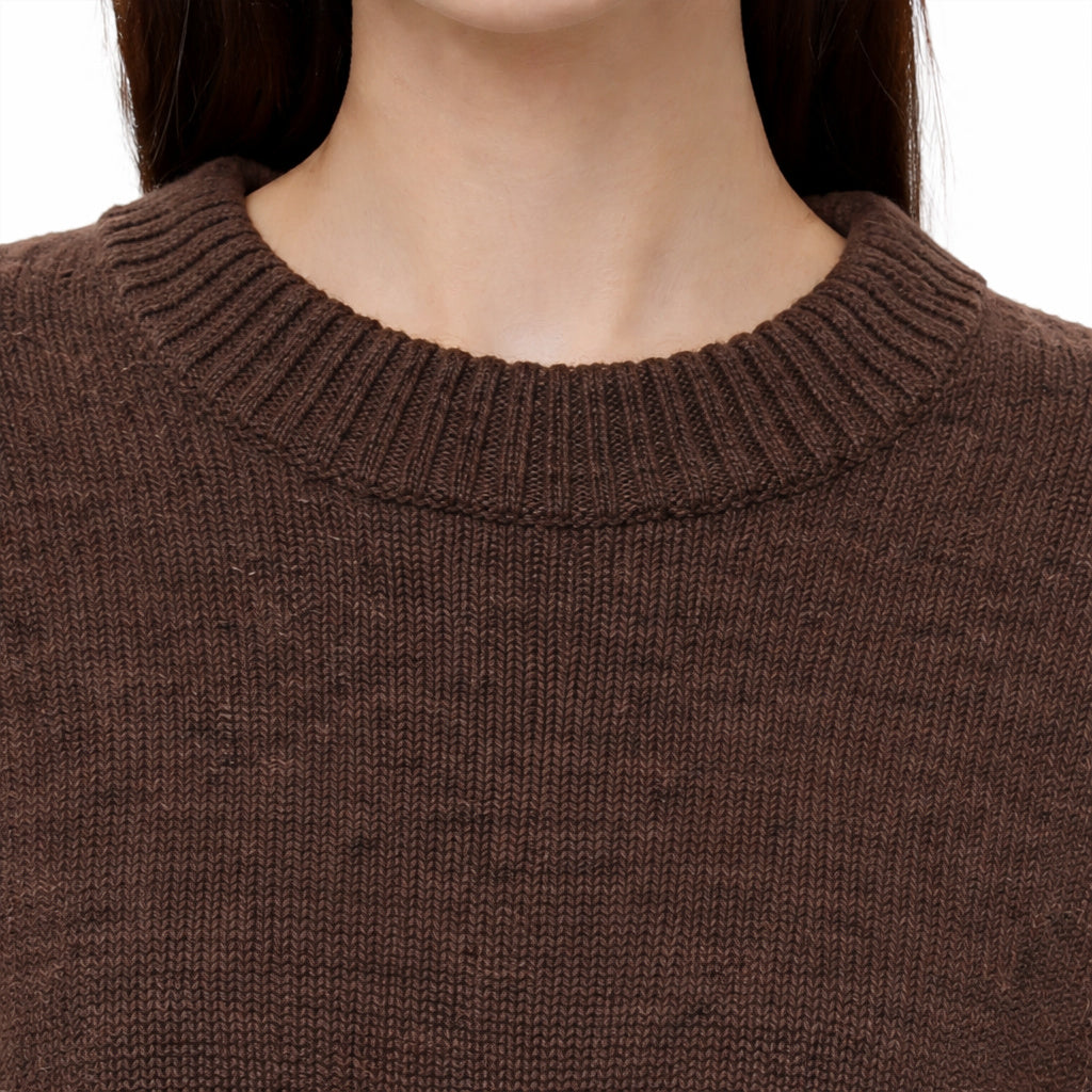 Oversized Gebreide Sweater Bruin