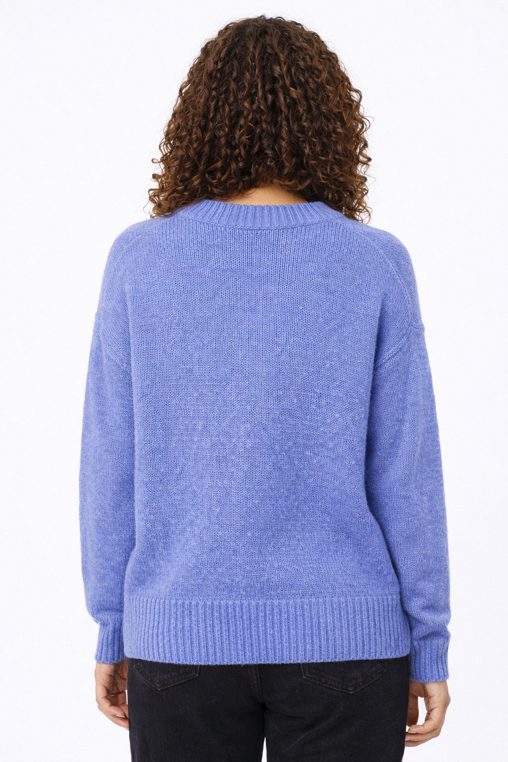 Oversized Gebreide Sweater Lichtblauw