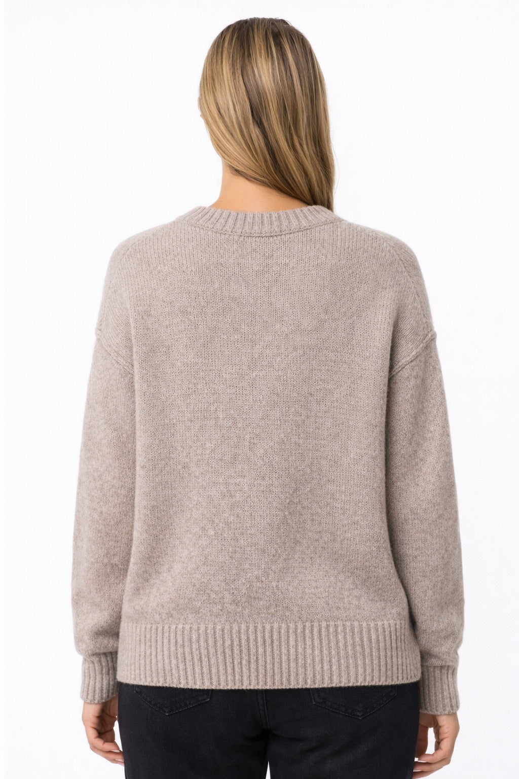 Oversized Gebreide Sweater Taupe