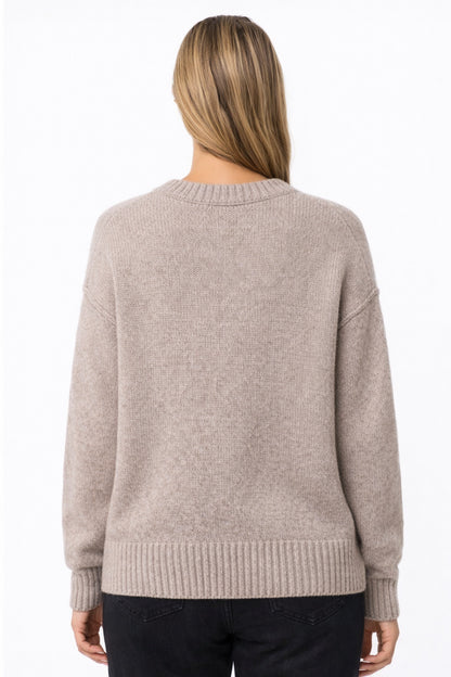 Oversized Gebreide Sweater Taupe