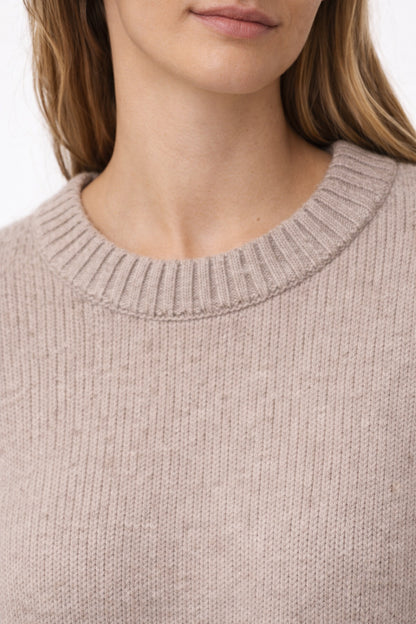 Oversized Gebreide Sweater Taupe