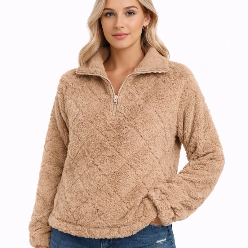 Teddy Half-Zip Sweater Bruin