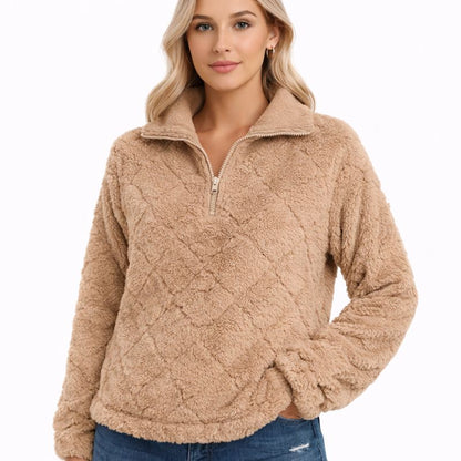 Teddy Half-Zip Sweater Bruin