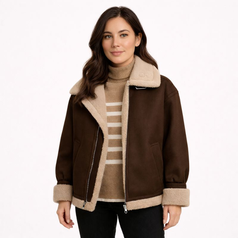 Vintage Suède Jacket Bruin