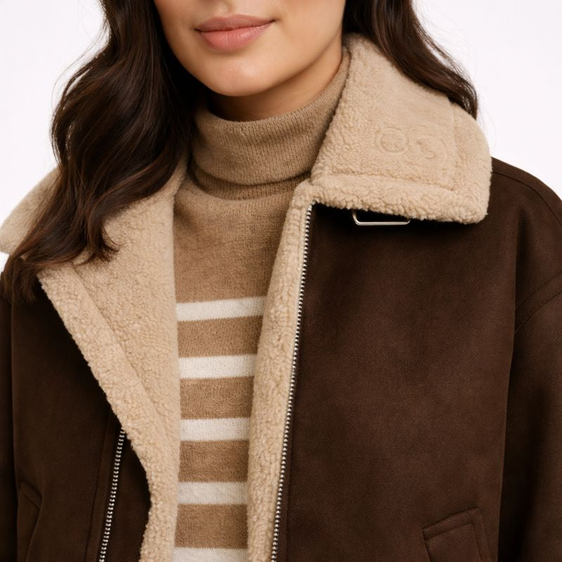 Vintage Suède Jacket Bruin